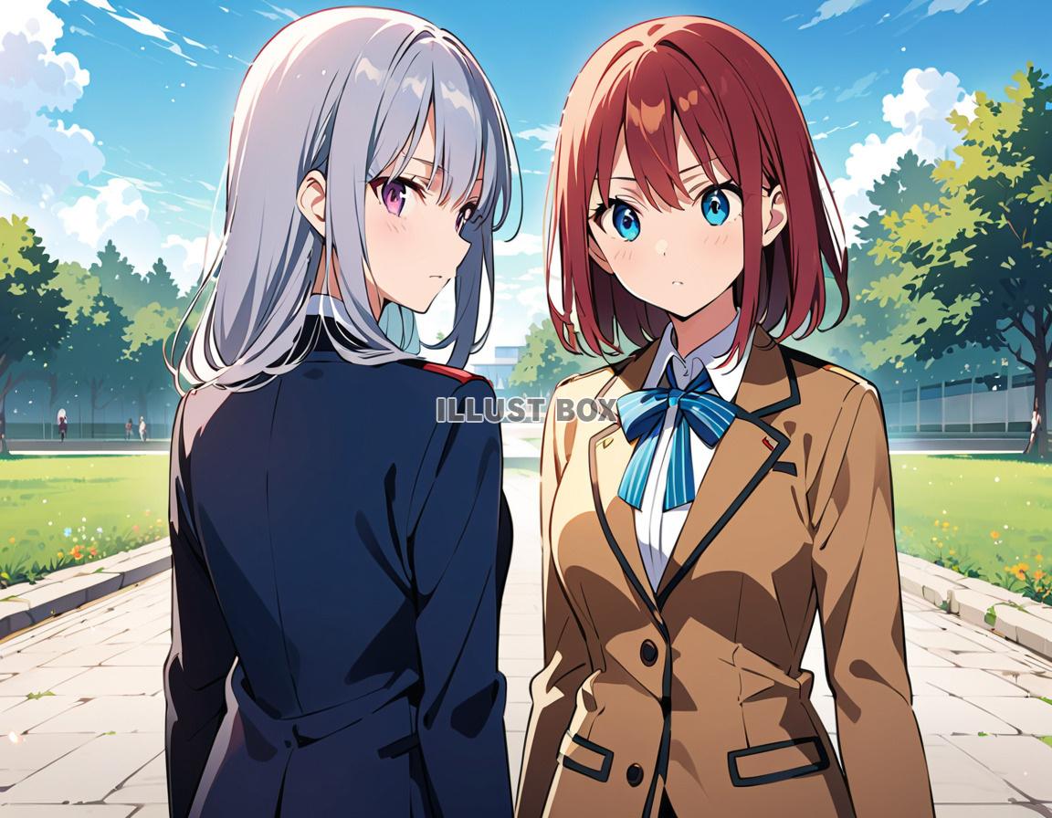 女子高生　イラスト