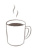 シンプルなコーヒーカップのイラスト