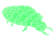 緑色の蟻地獄のシルエット
