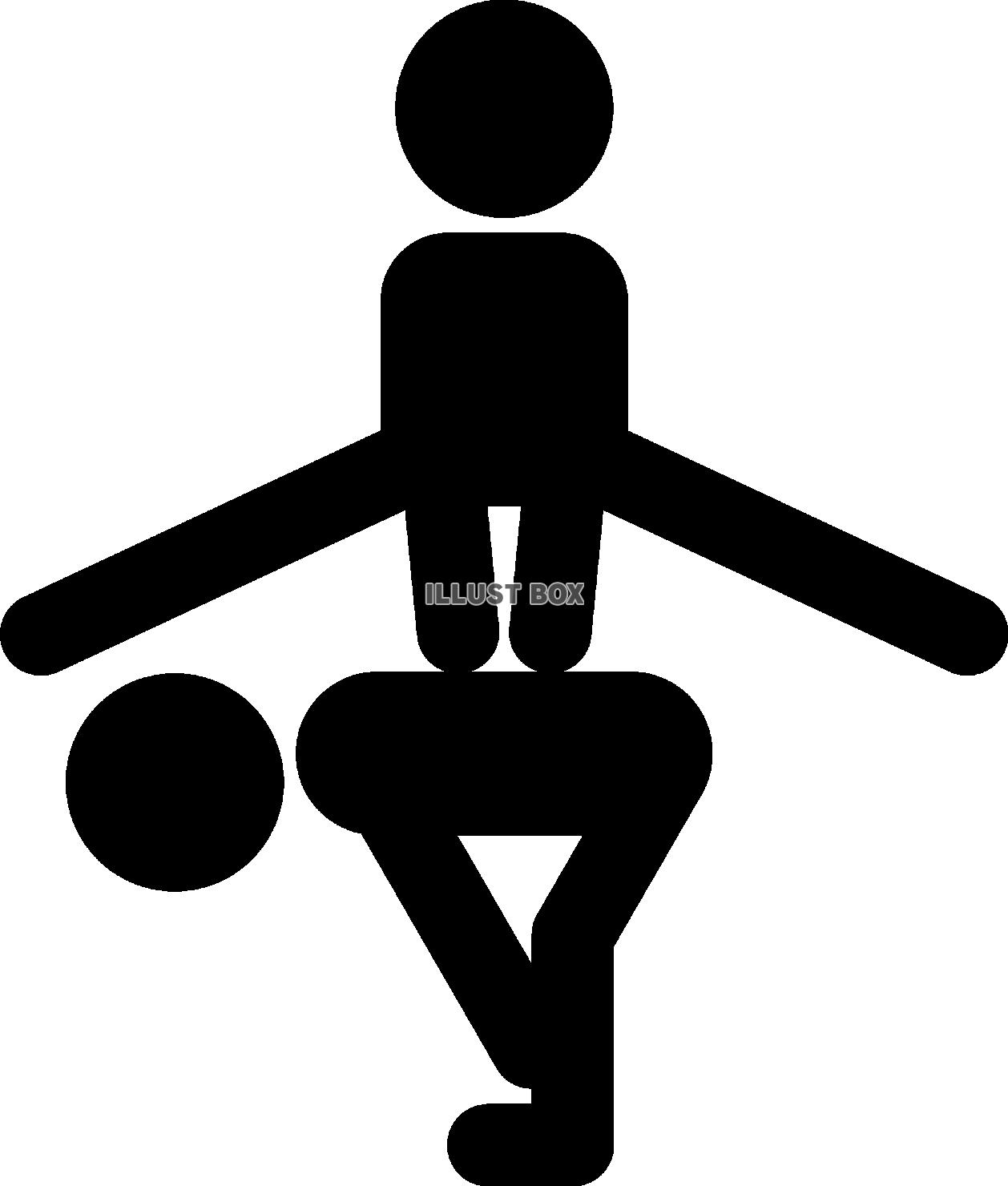 馬跳びで遊ぶ子供のピクトグラム