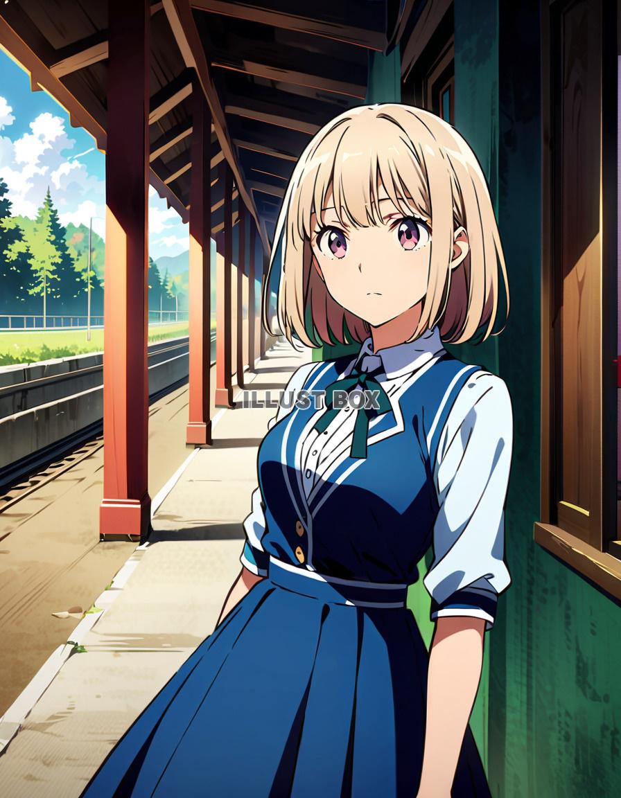 女子高生　イラスト