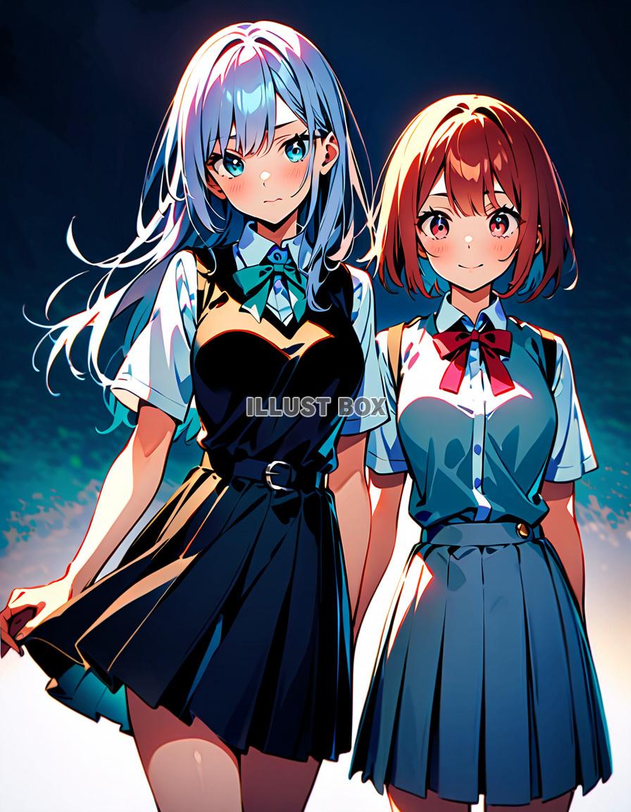 女子高生　イラスト