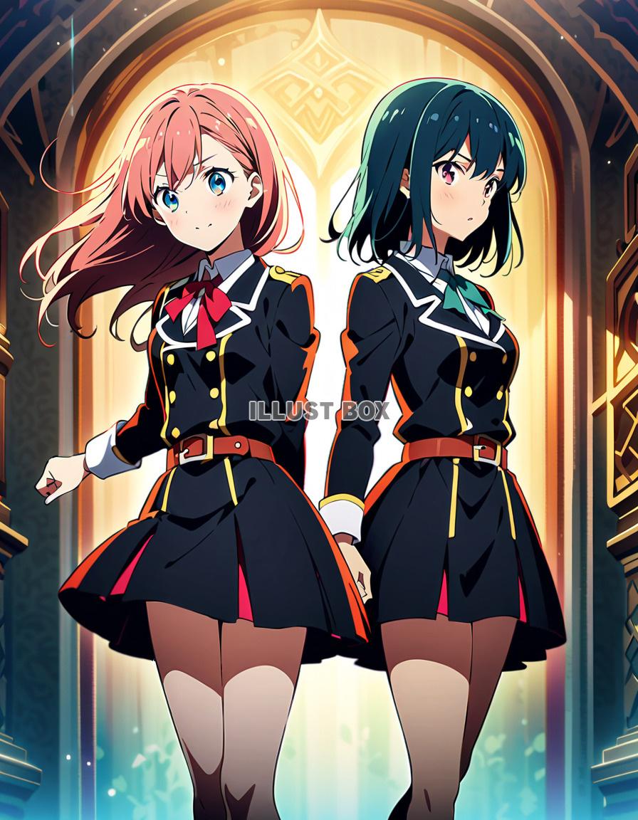 女子高生　イラスト