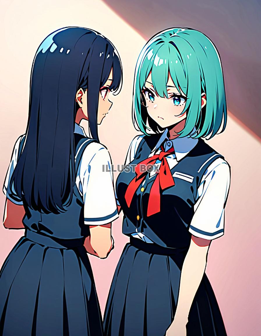 女子高生　イラスト
