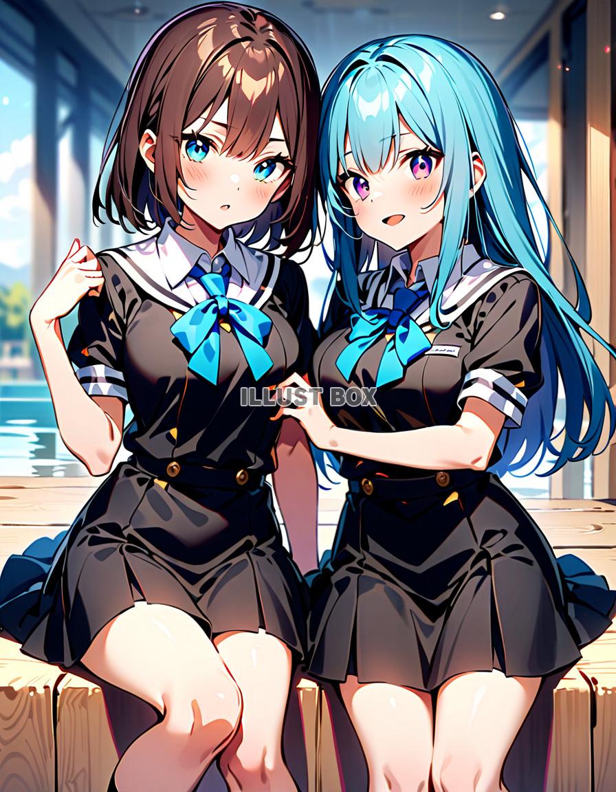 女子高生　イラスト