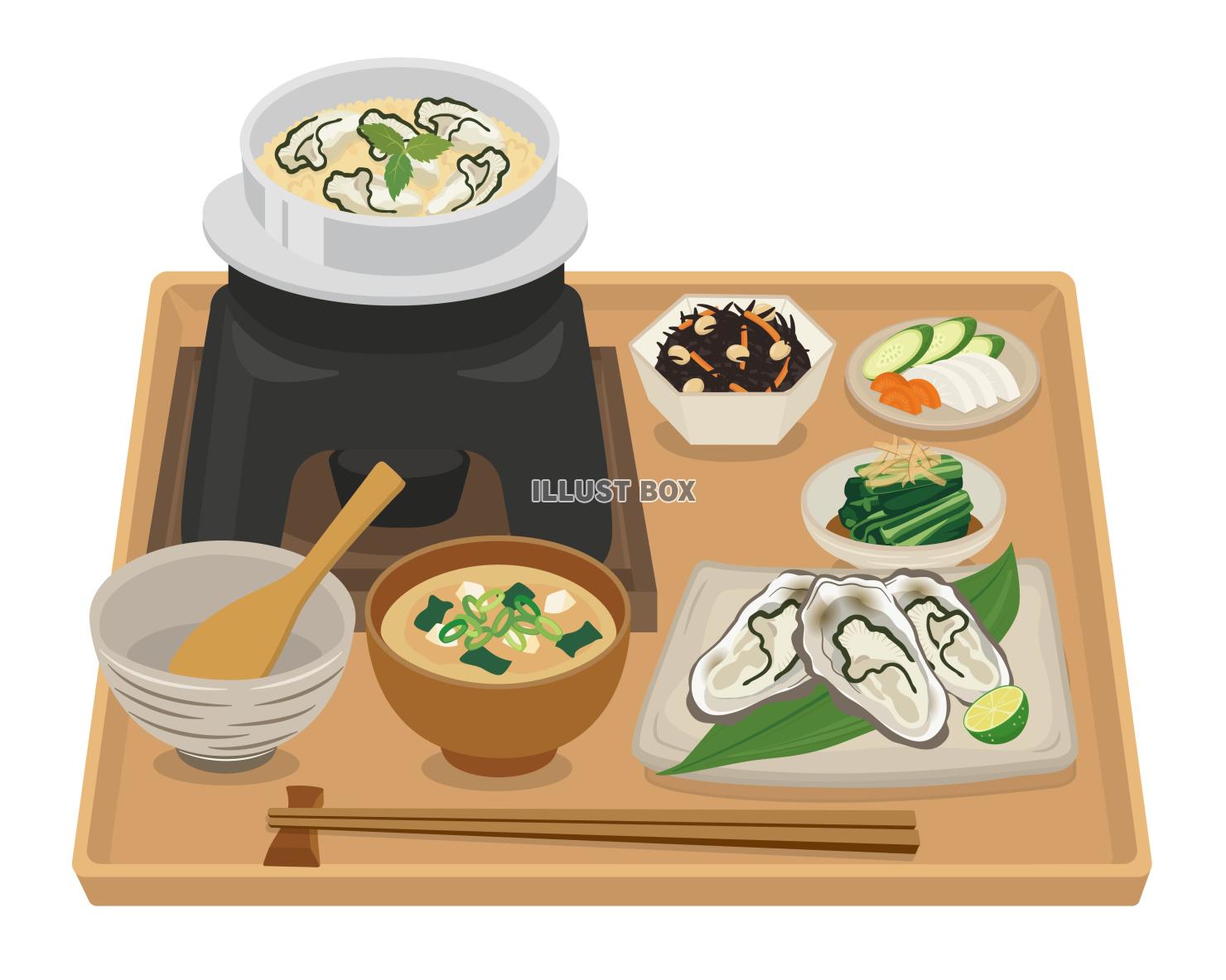食事★和食★釜めし定食★炊き込みご飯★牡蠣釜めし