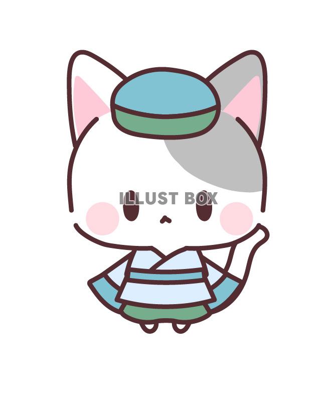 七夕★ねこちゃん彦星のフリーイラスト