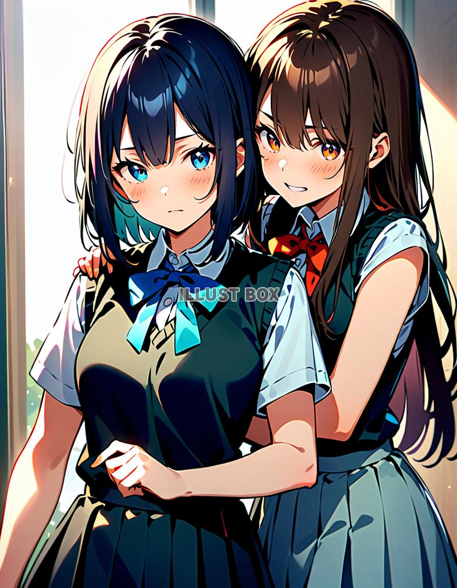女子高生　イラスト