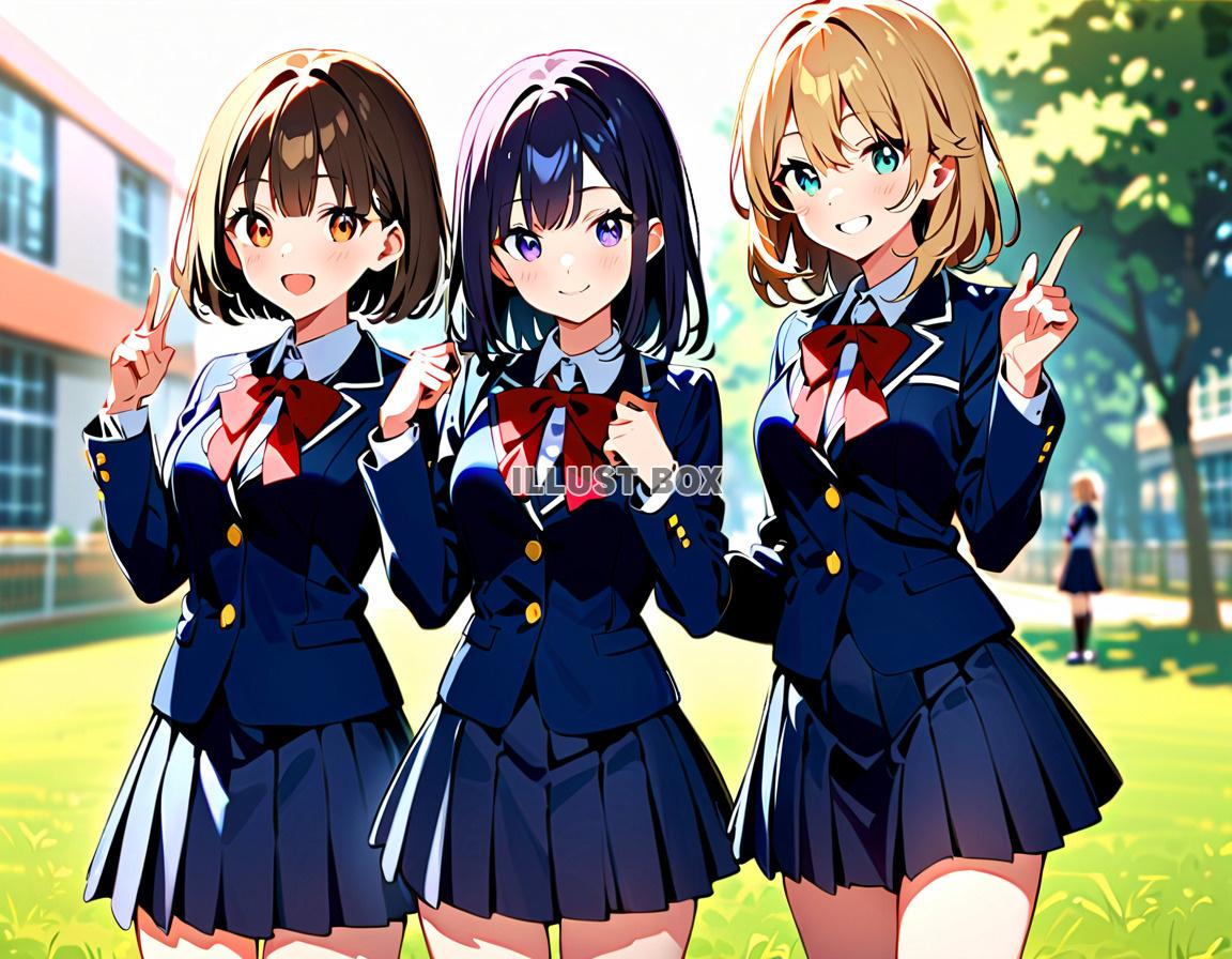 女子高生　イラスト