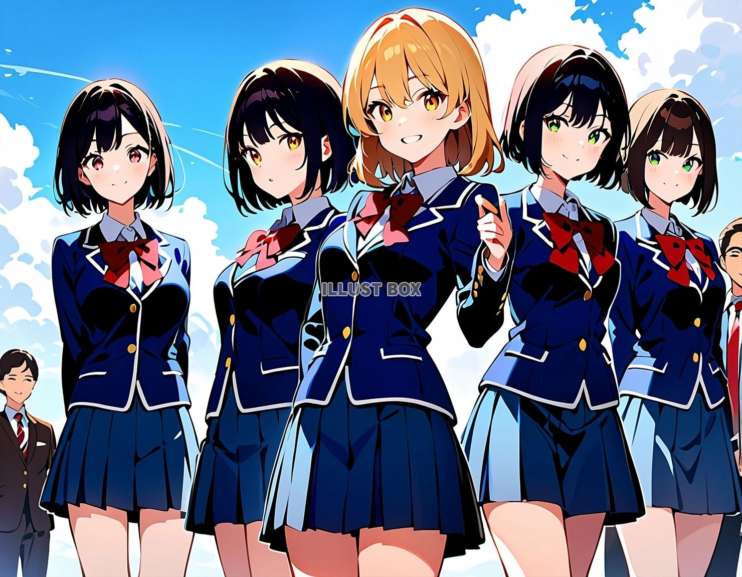 女子高生　イラスト