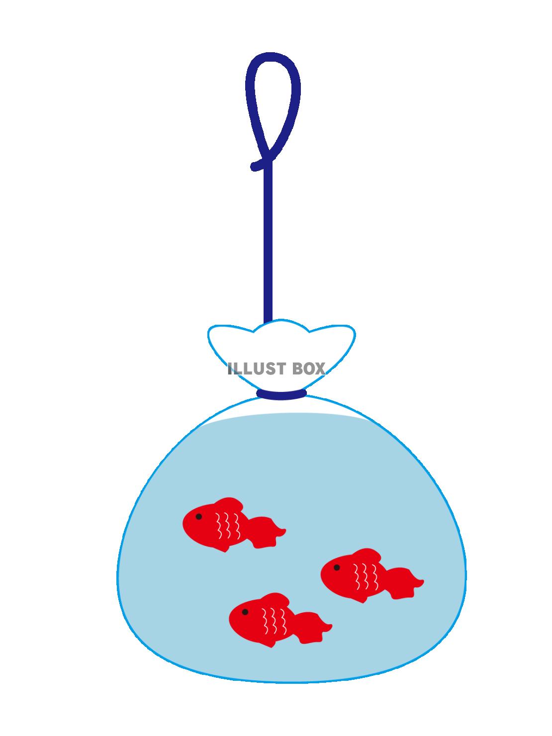 金魚すくいのイラスト
