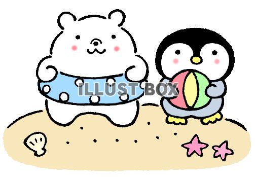 白くまさんの海水浴２