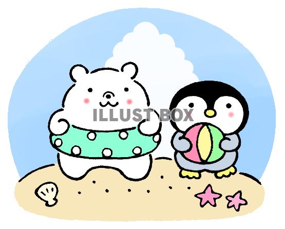 白くまさんの海水浴３