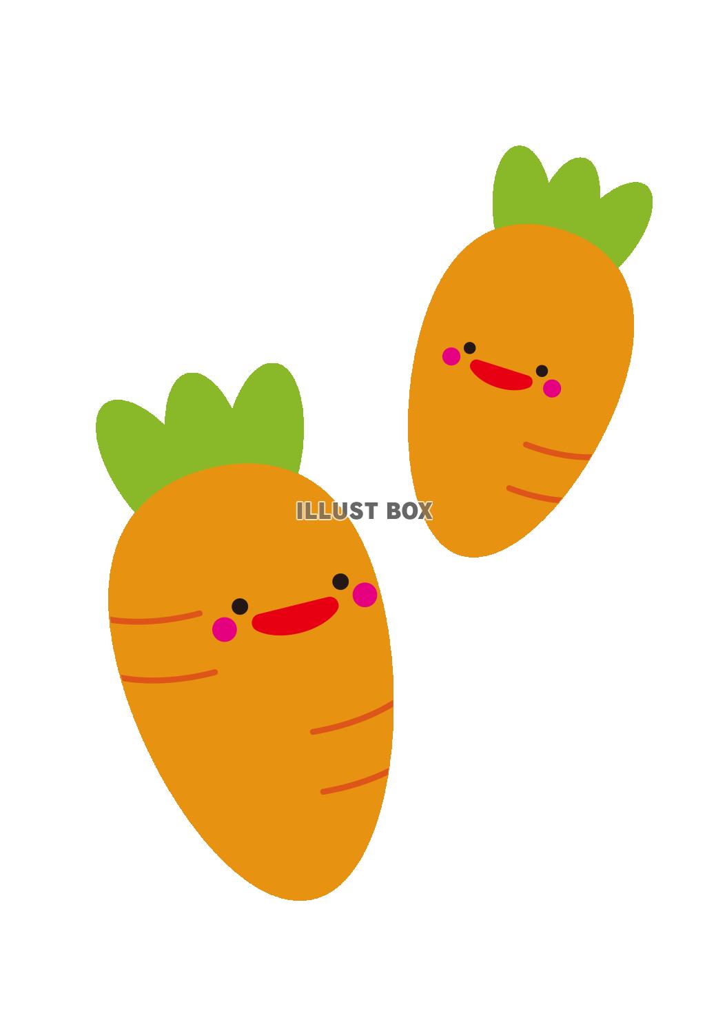 2_食べ物_野菜・ニンジン・笑顔