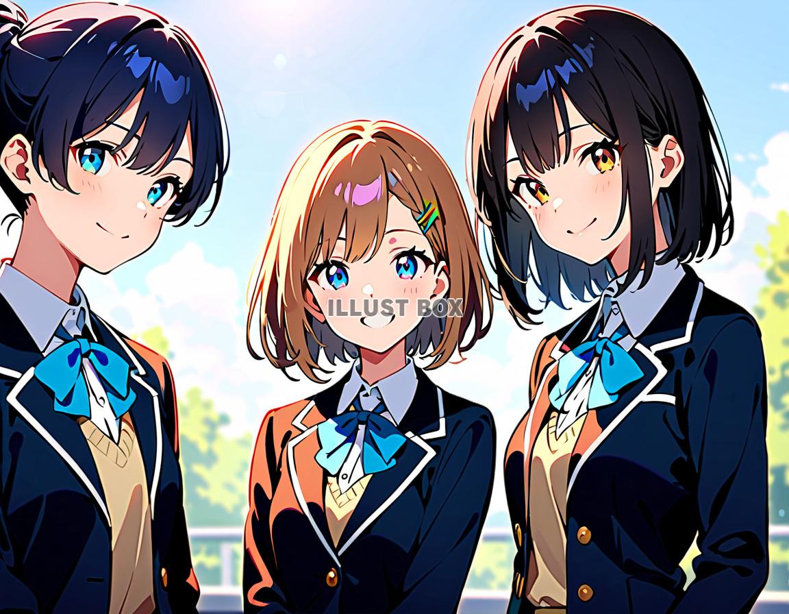 女子高生　イラスト