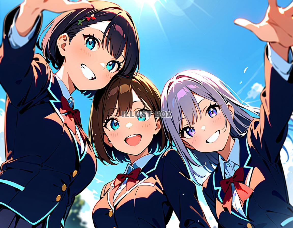 女子高生　イラスト