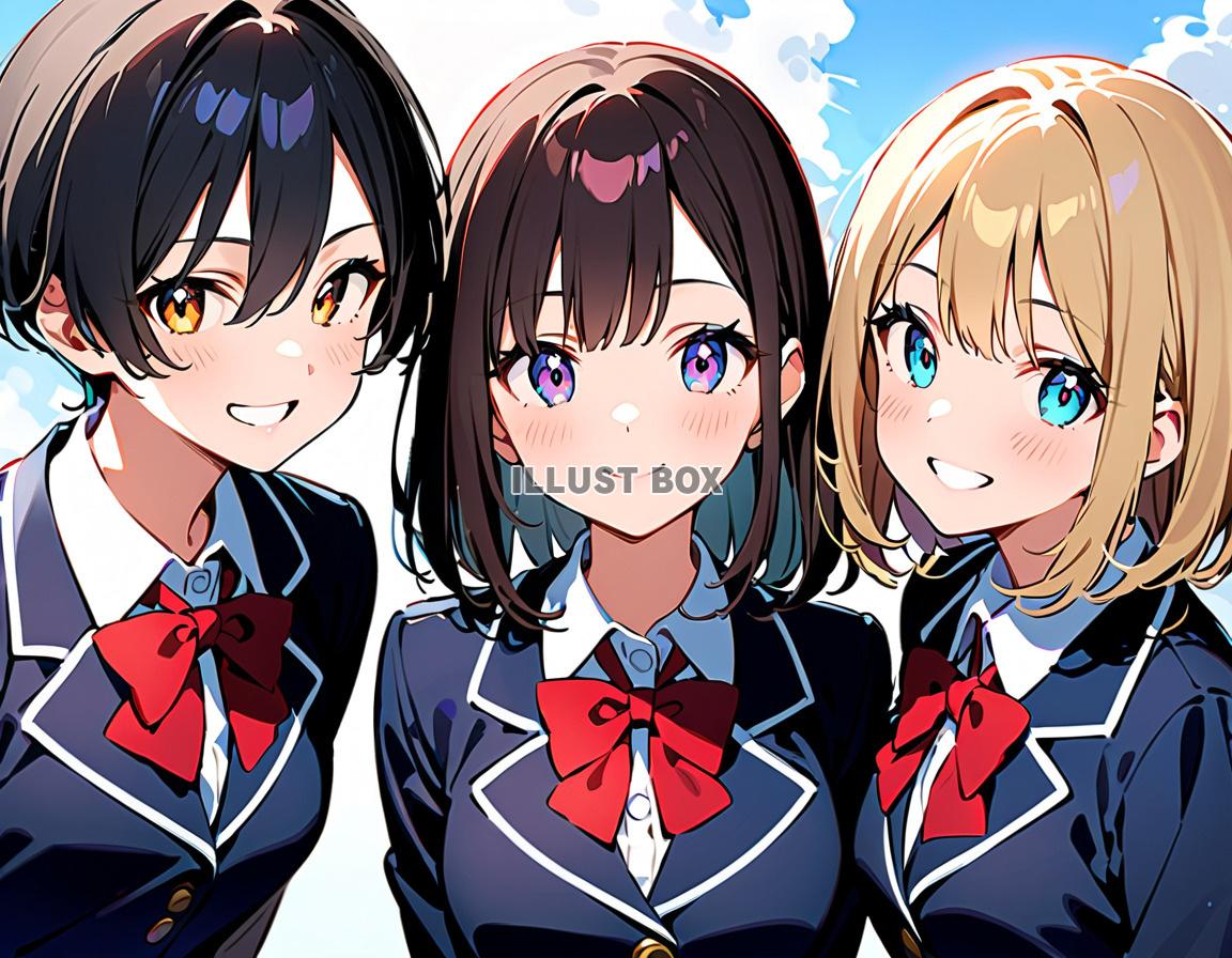 女子高生　イラスト