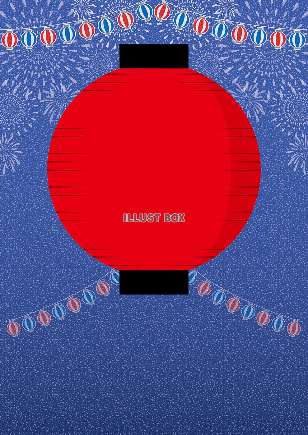 夏祭りのチラシ背景テンプレート