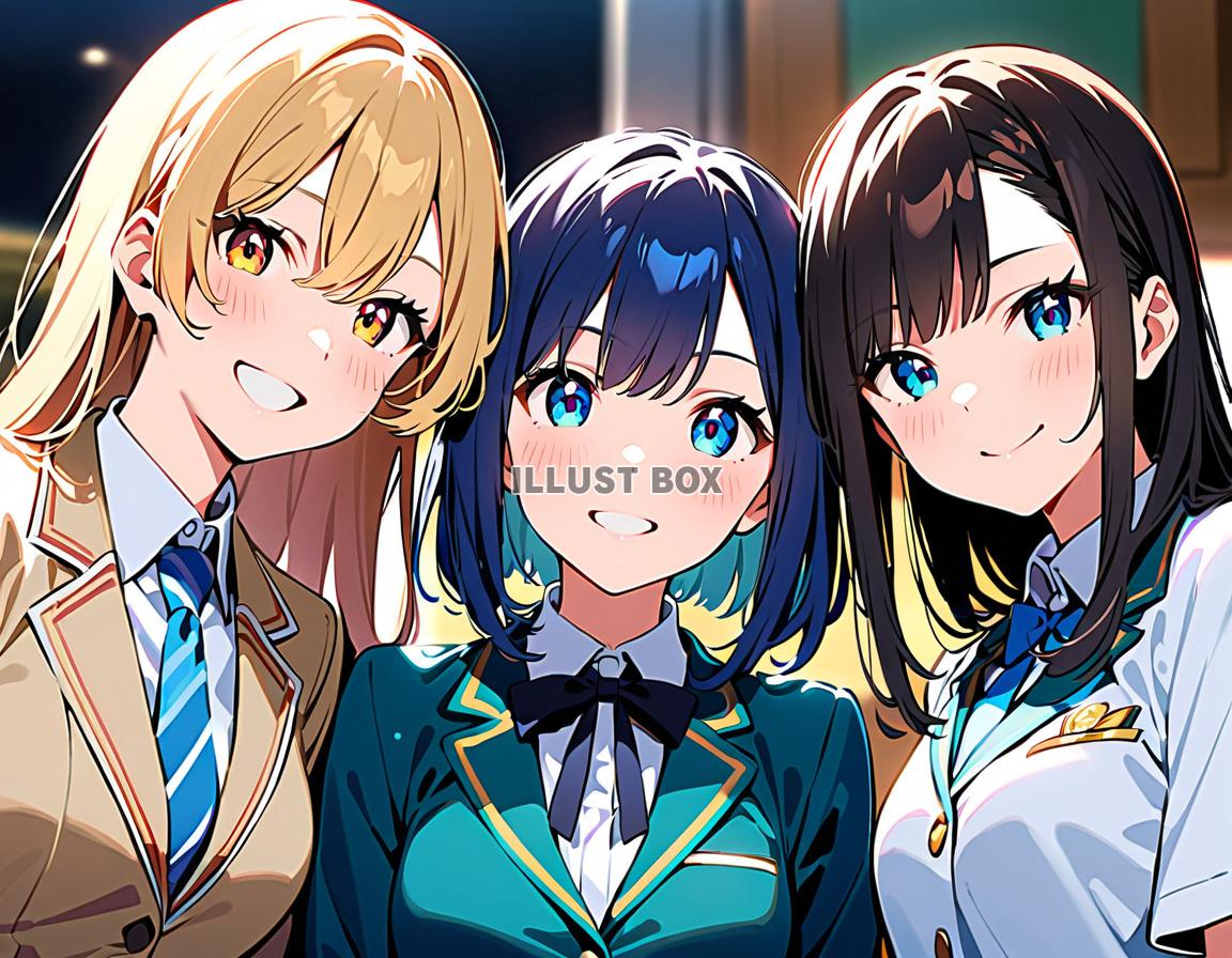 女子高生　イラスト