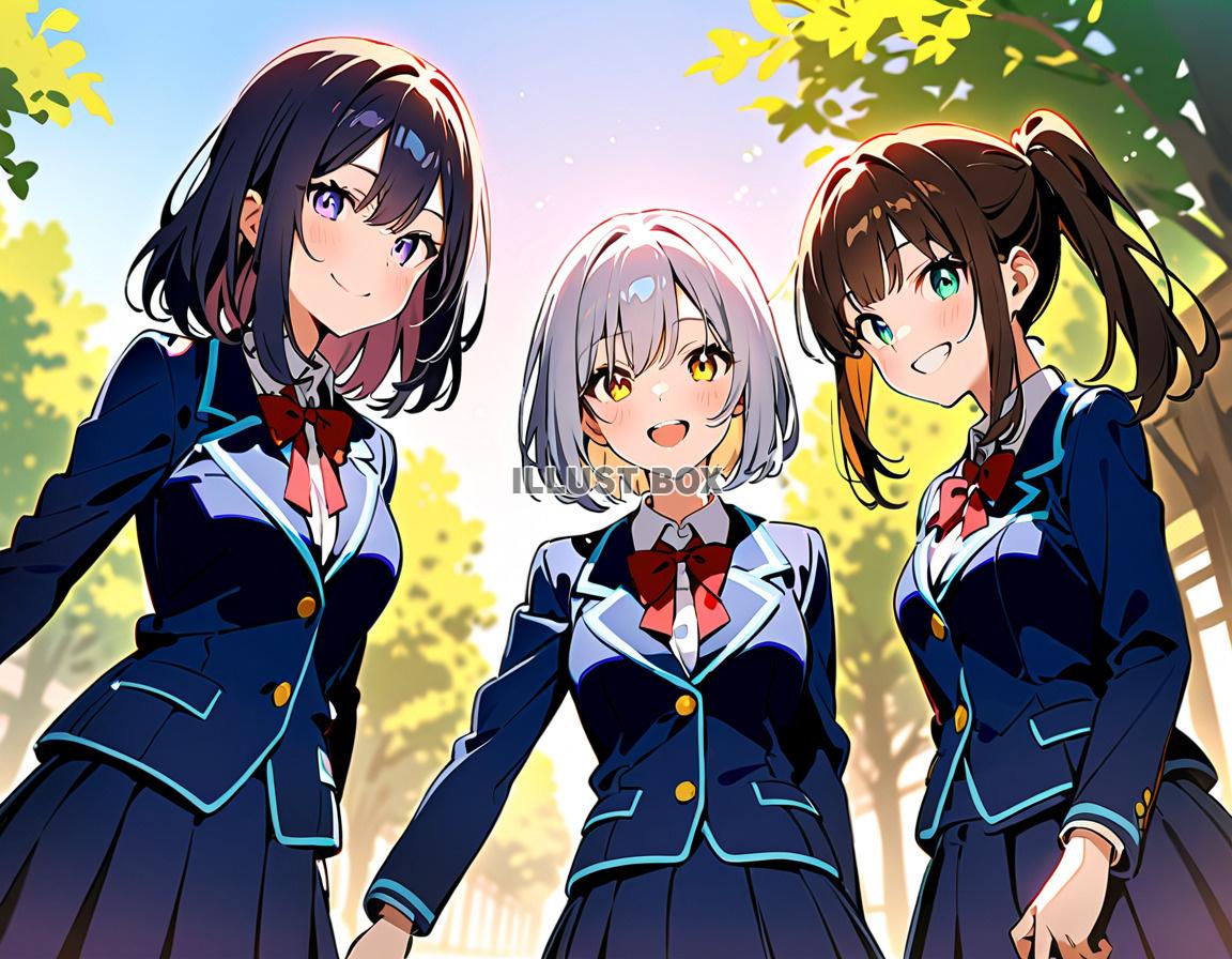 女子高生　イラスト