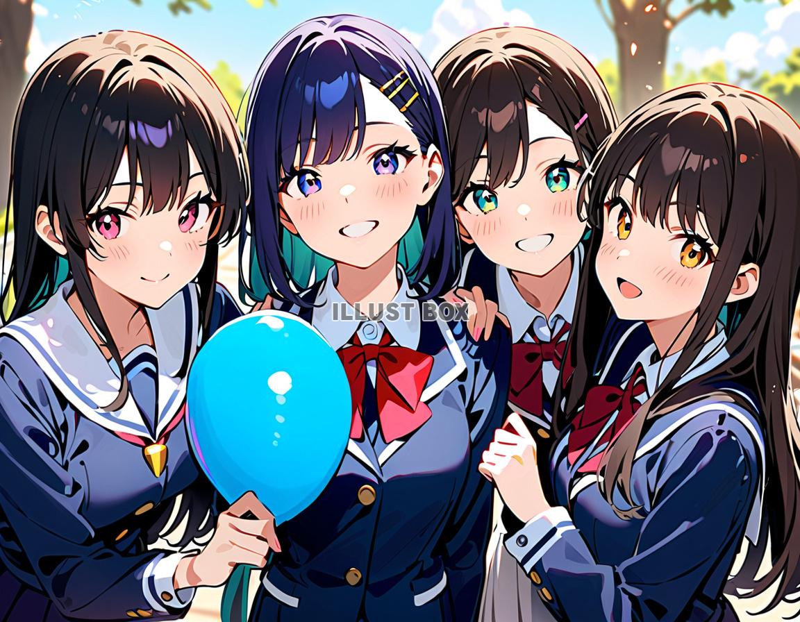女子高生　イラスト