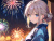 女子高生　イラスト　夏休みと花火