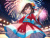 女子高生　イラスト　夏休みと花火
