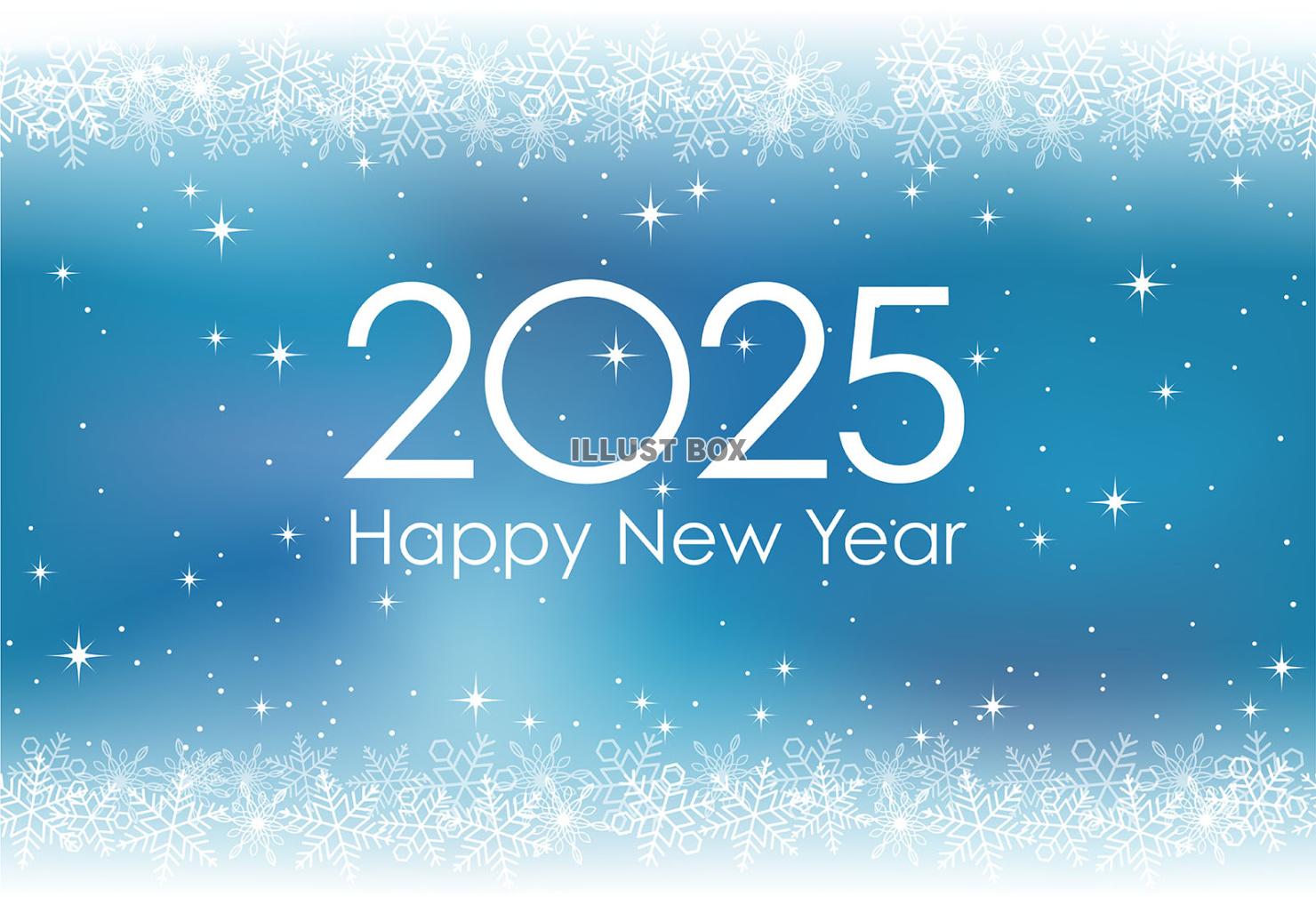 2025年　新年とクリスマスのカードテンプレート