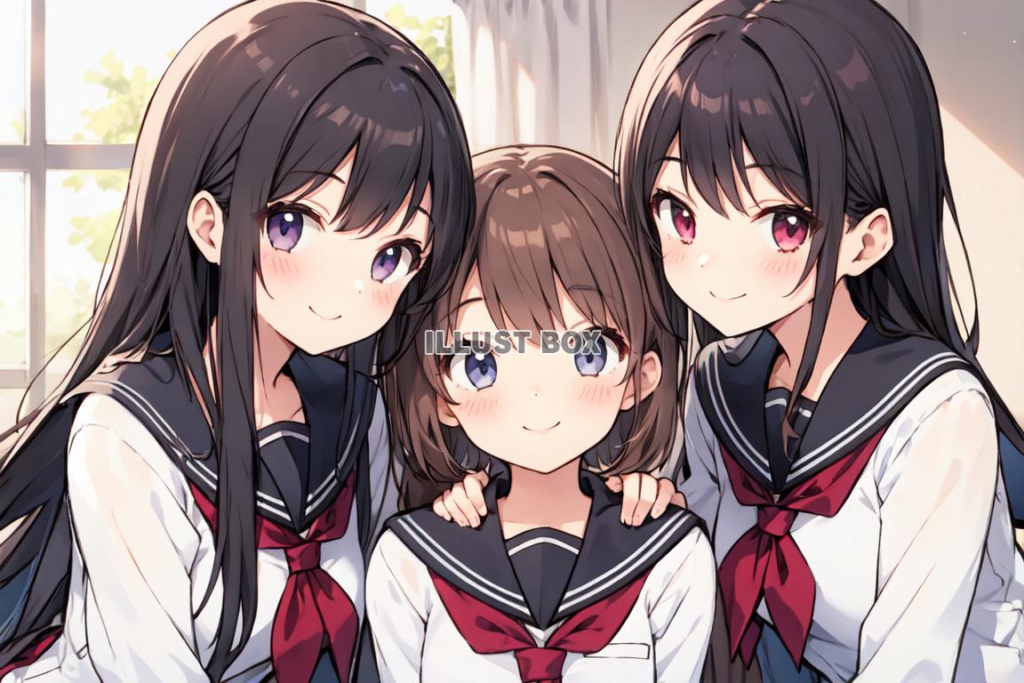女子高生　イラスト