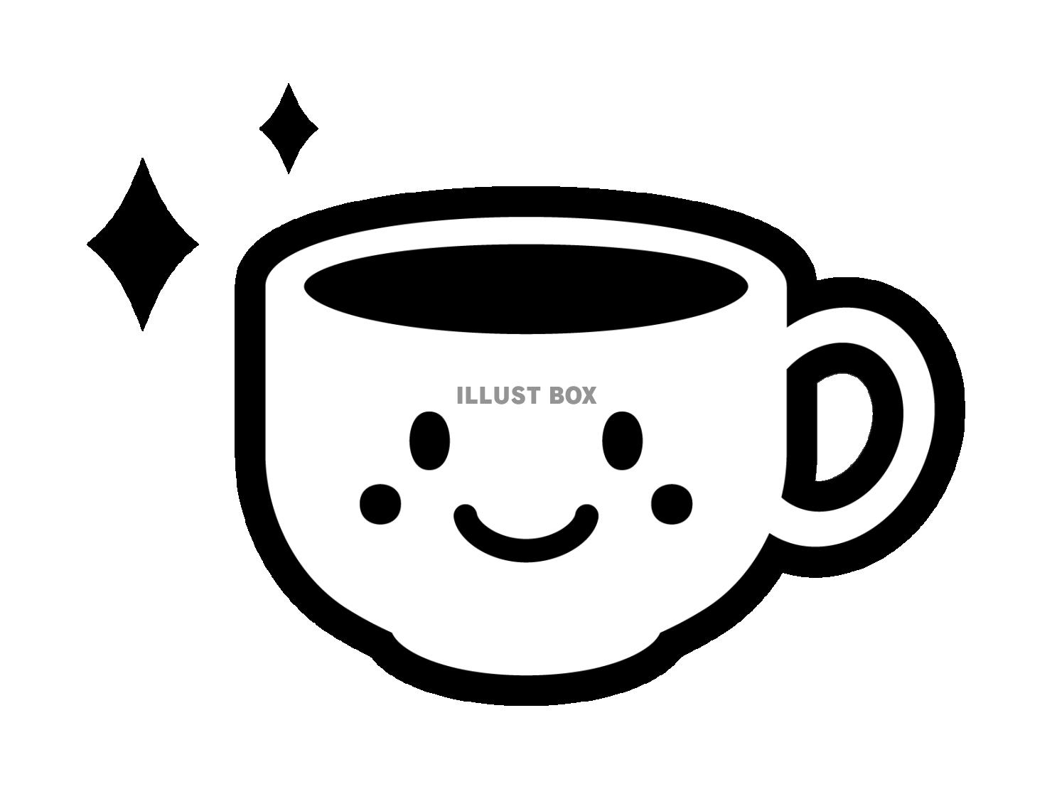 笑顔のコーヒーカップ