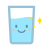 笑顔のコップの水