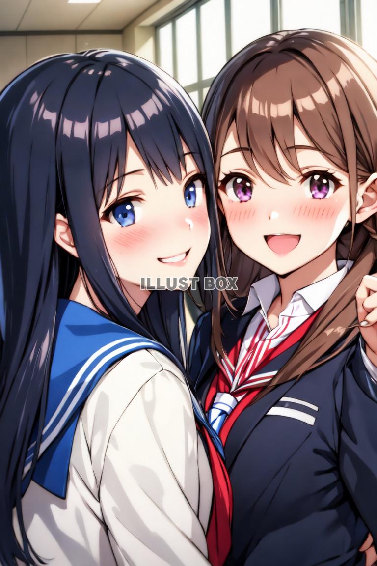 女子高生　イラスト