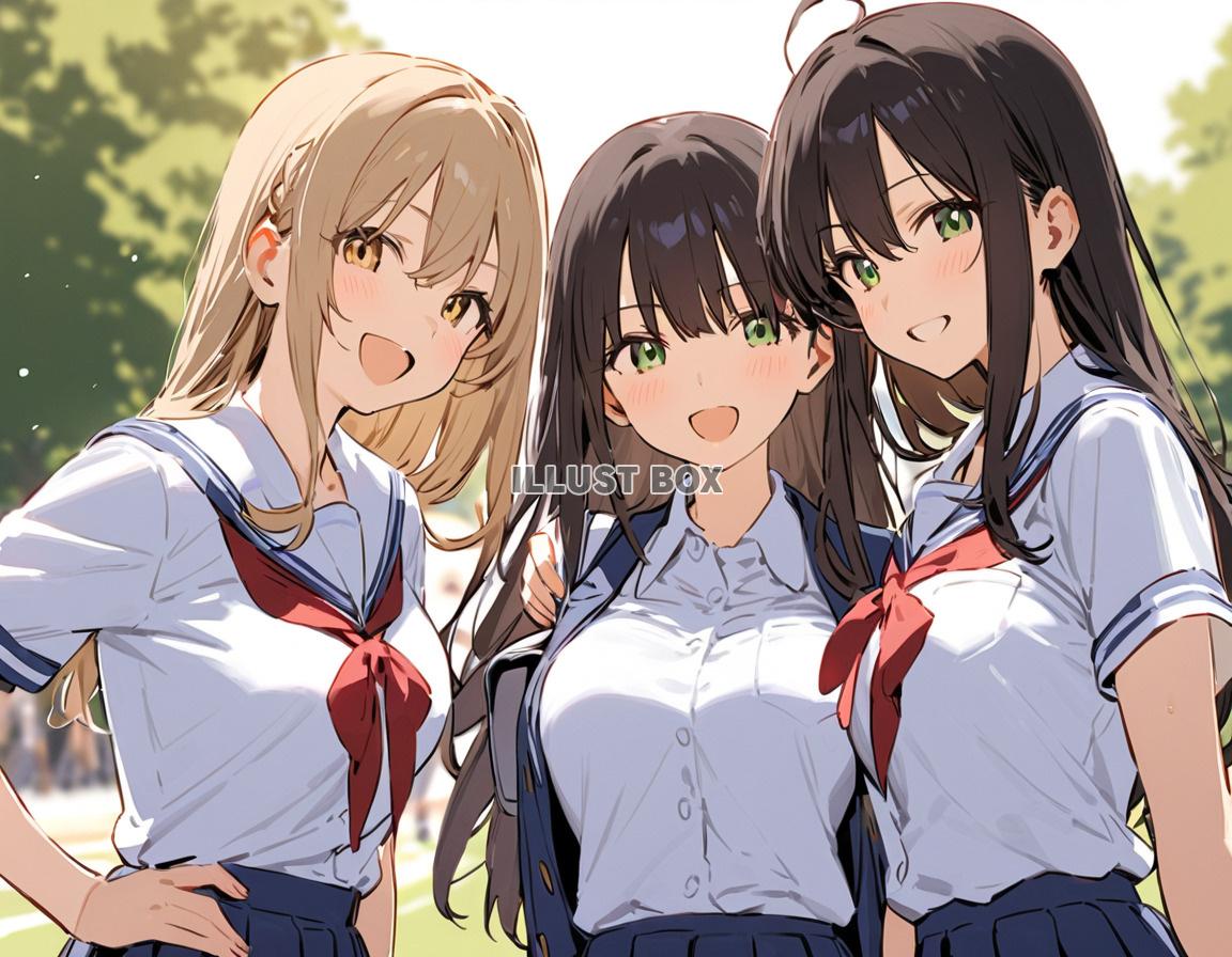 女子高生　イラスト