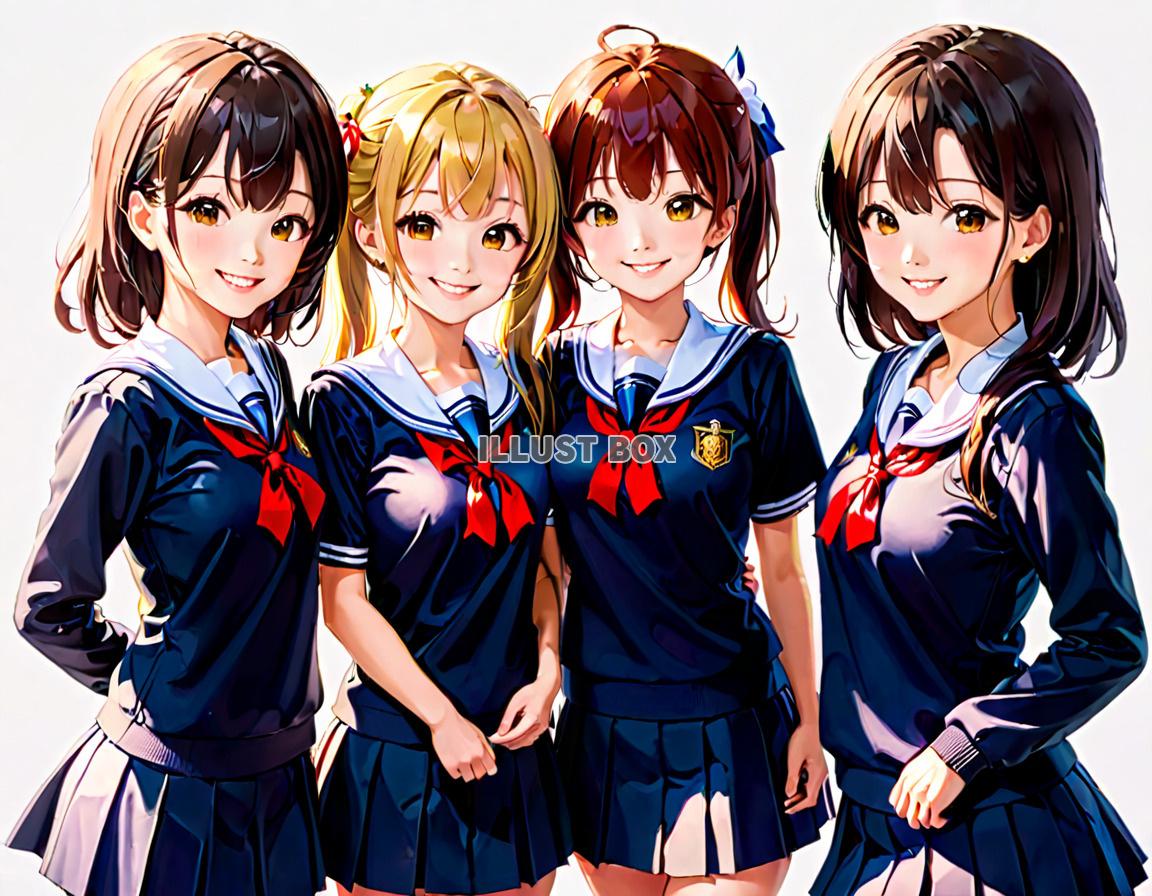 女子高生　イラスト