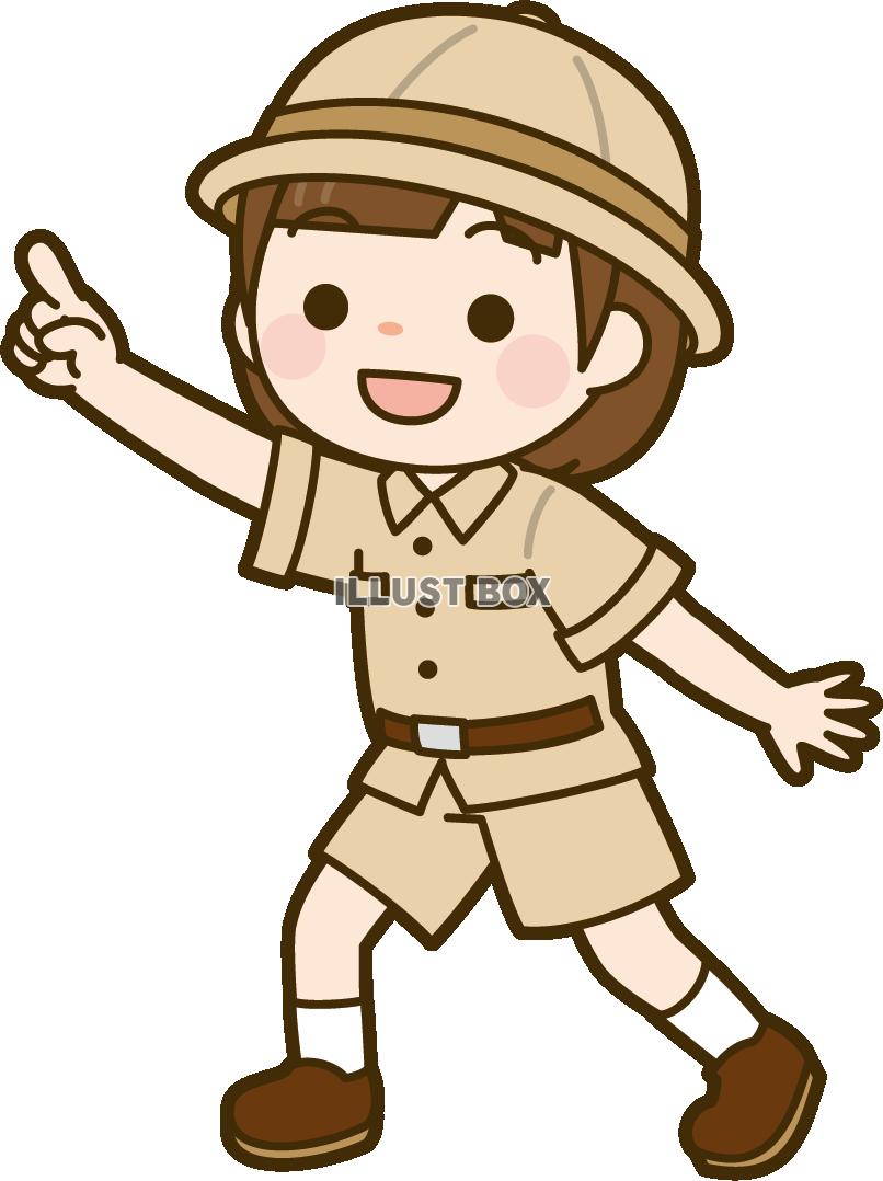 指を差す子供探検隊
