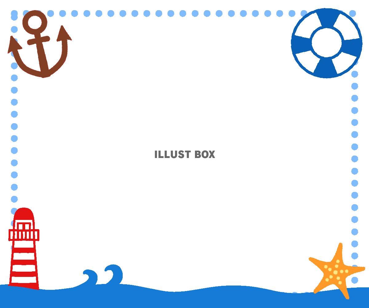 海のフレーム　透過png
