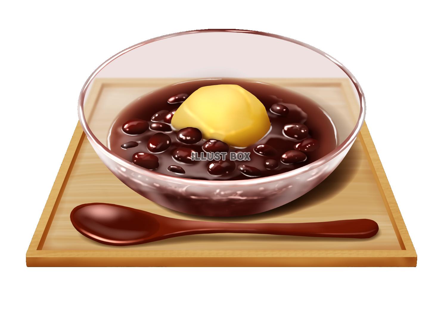 冷やし栗ぜんざい 甘味処スタイル