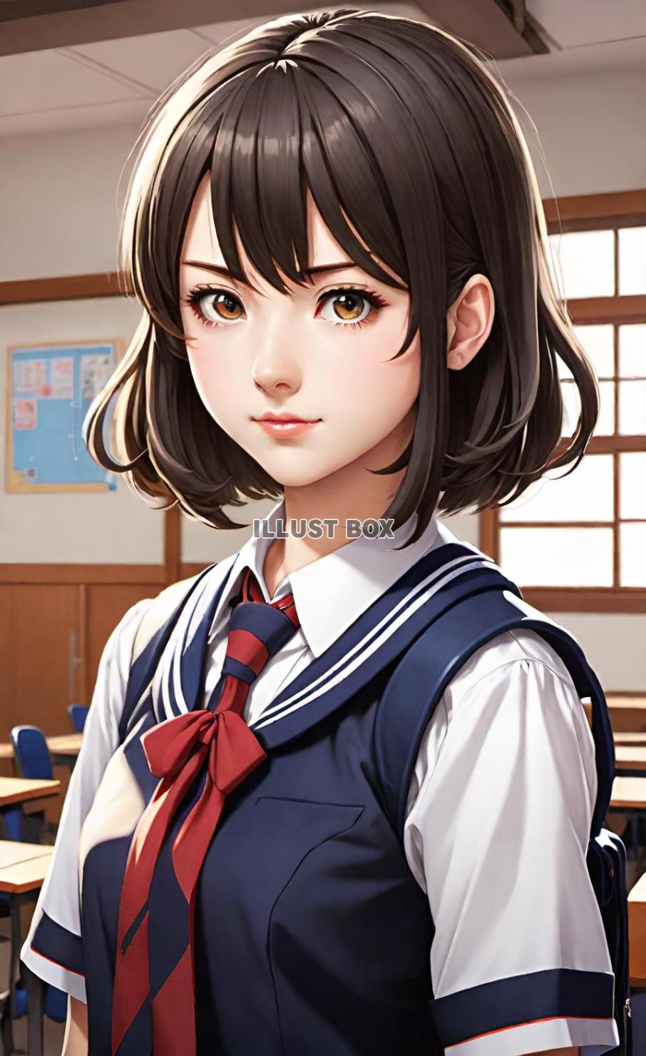女子高生　イラスト