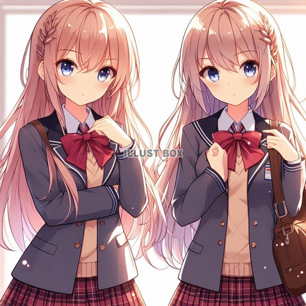 女子高生　イラスト