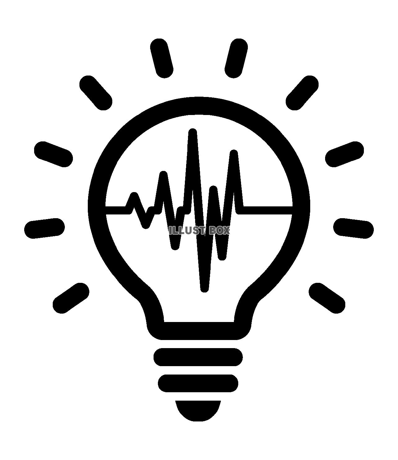電球と波形アイコン