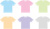 シンプルの無地Tシャツ（カラフル）セット