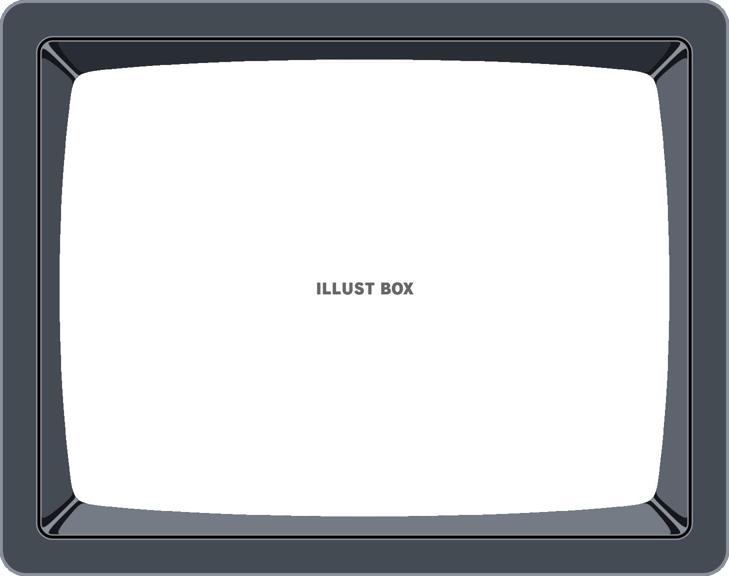 ブラウン管のテレビ画面のフレーム