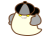 黒い帽子を被ったおばけ