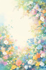 色々な背景に使いやすい花柄イラスト