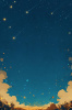 色々な背景に使いやすい星空柄イラスト