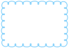 【クレヨンタッチ　螺旋フレーム】　水色　透過png