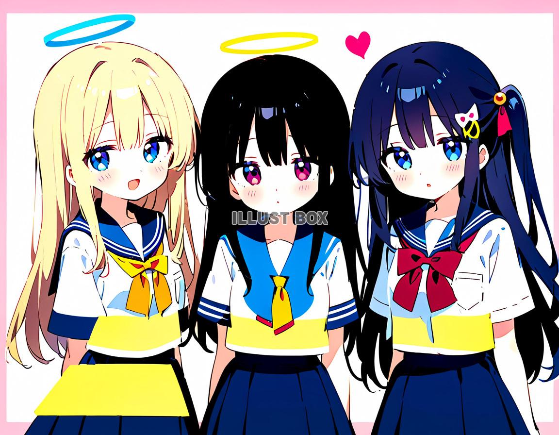 女子高生　イラスト
