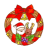 サンタとトナカイのクリスマスリース