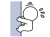 ずるずる下に滑る棒人間