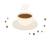 ホットコーヒーのとてもシンプルなイラスト